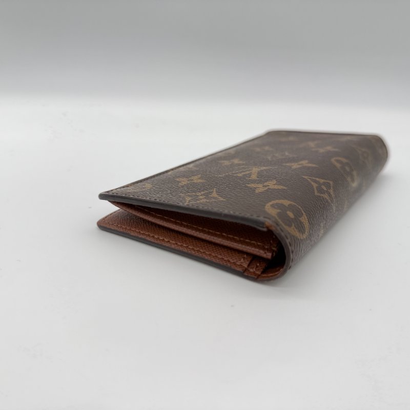 Louis Vuitton 路易威登 Brazza 經典老花 棕色 帆布 雙折零錢長夾-5