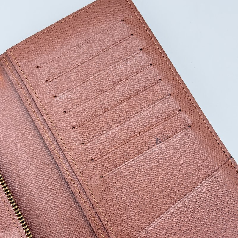 Louis Vuitton 路易威登 Brazza 經典老花 棕色 帆布 雙折零錢長夾-10