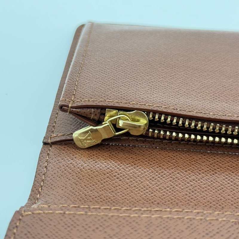 Louis Vuitton 路易威登 Brazza 經典老花 棕色 帆布 雙折零錢長夾-11