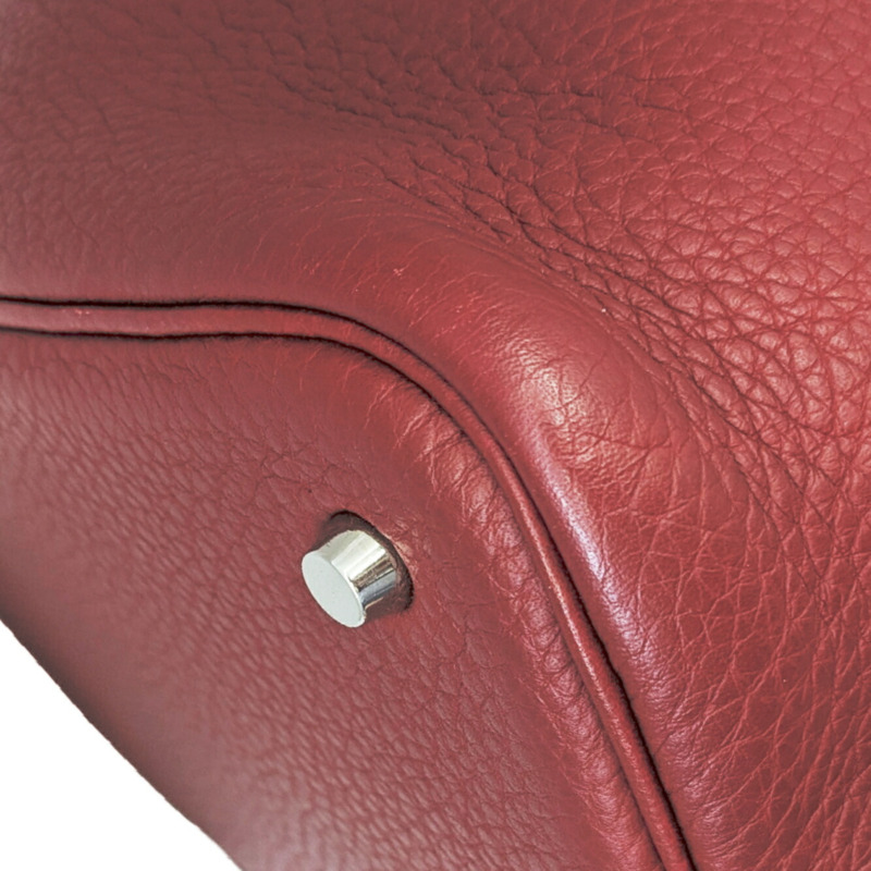 愛馬仕 Picotin MM Taurillon Clemence Rouge Garance 皮革手提包，飾有 K 字印記，男女款-5