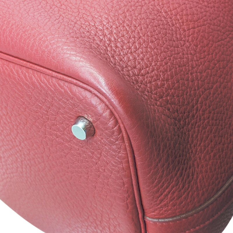 愛馬仕 Picotin MM Taurillon Clemence Rouge Garance 皮革手提包，飾有 K 字印記，男女款-7