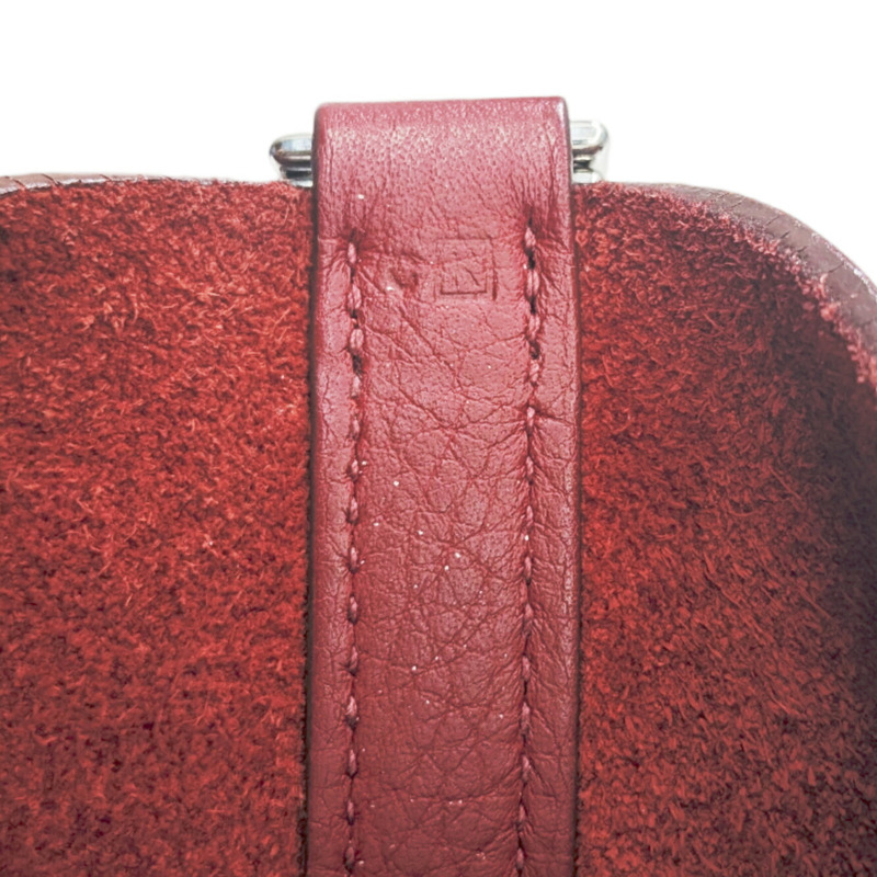 愛馬仕 Picotin MM Taurillon Clemence Rouge Garance 皮革手提包，飾有 K 字印記，男女款-13