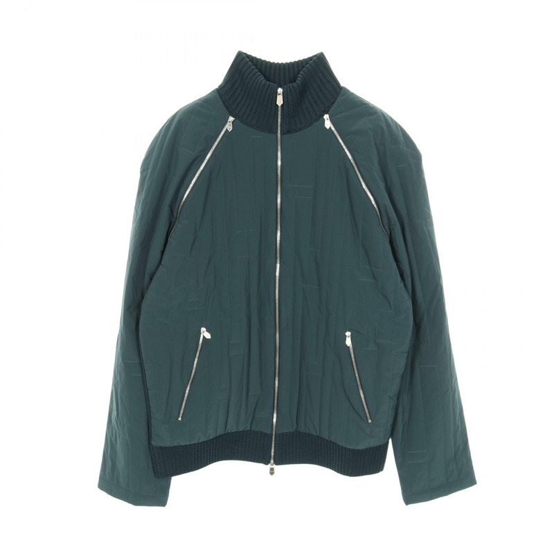愛馬仕 H 字樣 L 碼夾克，聚酯纖維，綠色，二手男款-0