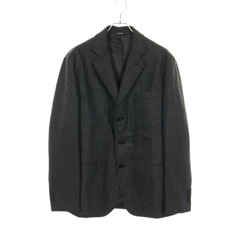 愛馬仕 (HERMES) 灰色羊絨修身夾克外套，二手男款，50 號。
