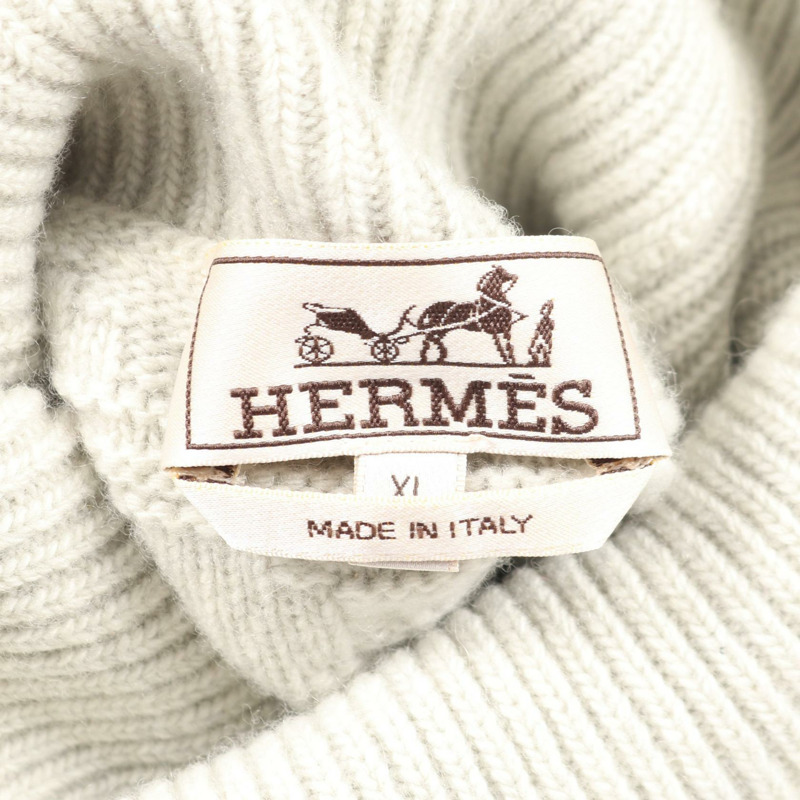 愛馬仕針織高領毛衣，XL碼，羊毛羊絨混紡，灰色多色，二手男款-2