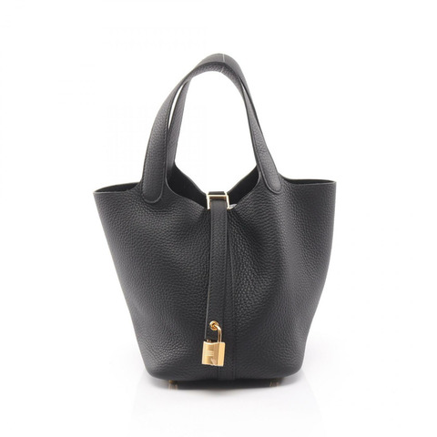 愛馬仕 Picotin Lock PM 手提包 K Taurillon Clemence GHW 黑色二手女款