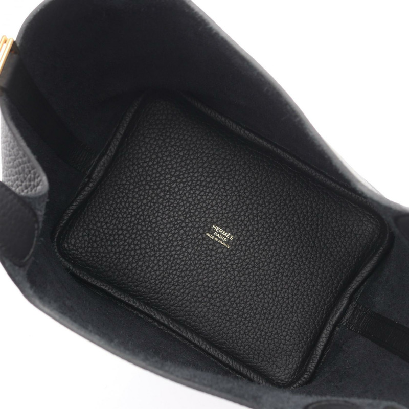 愛馬仕 Picotin Lock PM 手提包 K Taurillon Clemence GHW 黑色二手女款-2