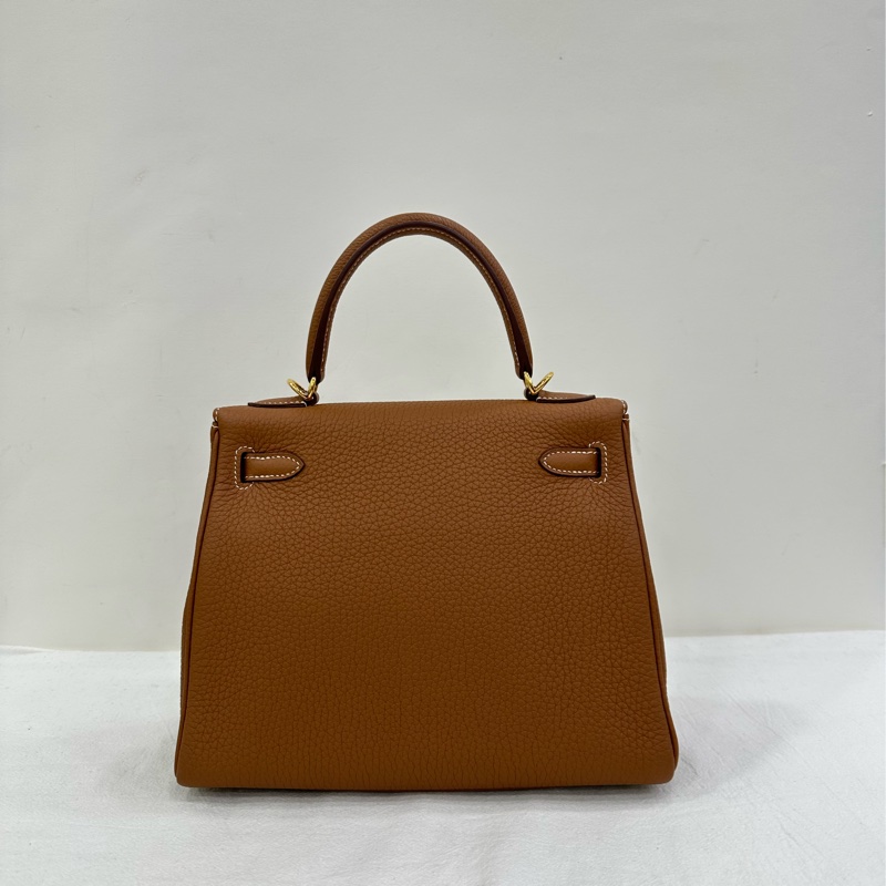 Hermes Kelly 25金棕金扣Z刻togo皮閒置新，有copy購證+專櫃護理購證-3