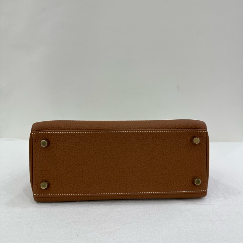 Hermes Kelly 25金棕金扣Z刻togo皮閒置新，有copy購證+專櫃護理購證-4