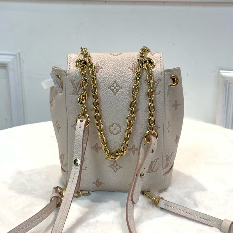 LV路易威登 Nano Noé小書包 mini鏈條+皮帶背包 品牌老花壓紋粒面牛皮 磁扣開合 高顏值時尚雙肩包  芯片款-3