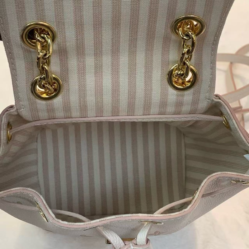 LV路易威登 Nano Noé小書包 mini鏈條+皮帶背包 品牌老花壓紋粒面牛皮 磁扣開合 高顏值時尚雙肩包  芯片款-7