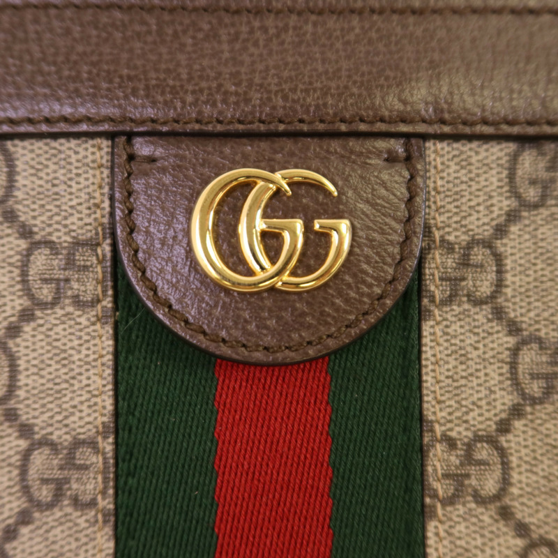 GUCCI 塗層帆布Ophldia GG鏈帶肩背袋-9