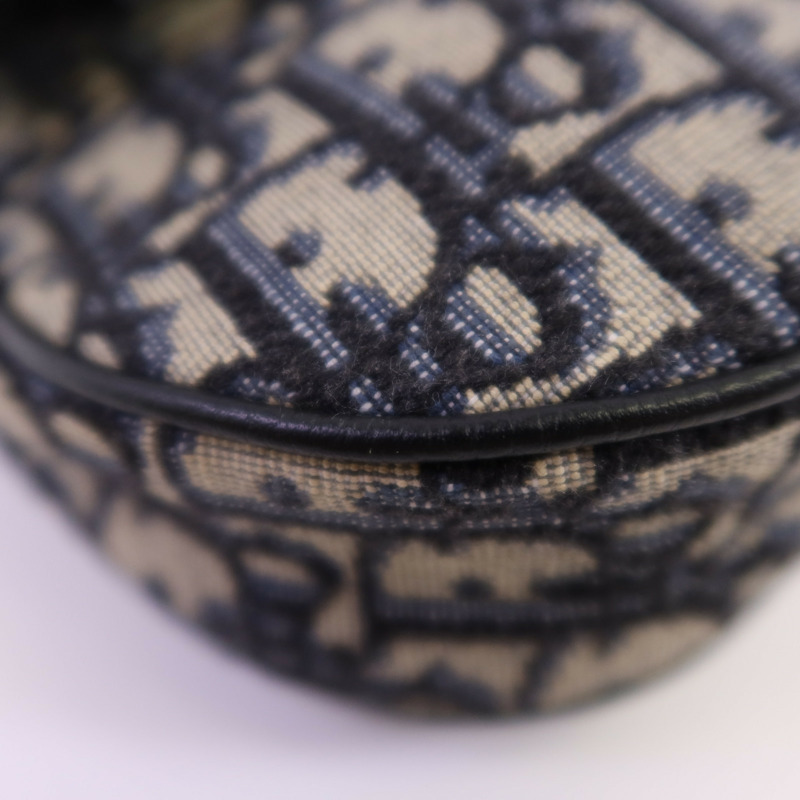 Dior Obriqur帆布Saddle Oblique銀扣肩背袋-5