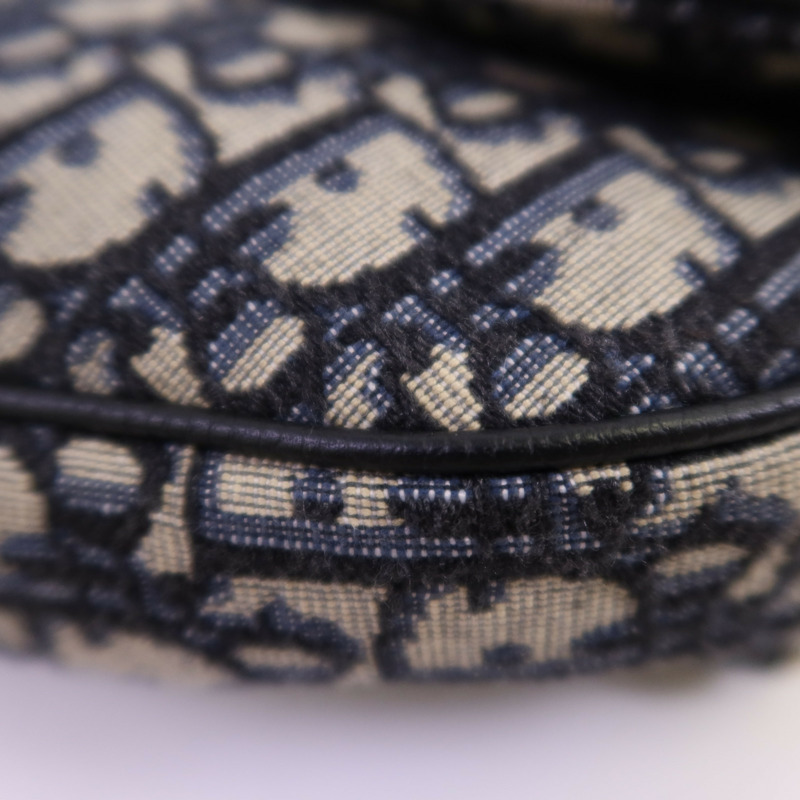 Dior Obriqur帆布Saddle Oblique銀扣肩背袋-6