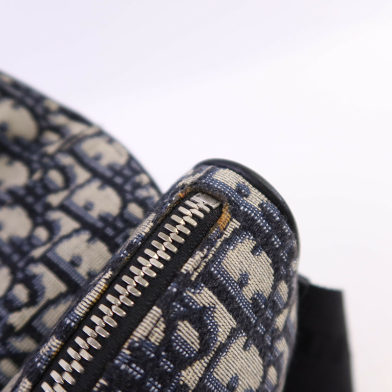 Dior Obriqur帆布Saddle Oblique銀扣肩背袋-13