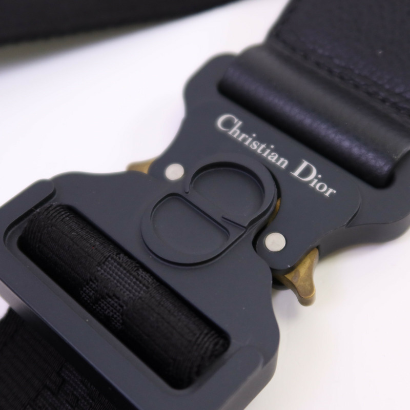 Dior Obriqur帆布Saddle Oblique銀扣肩背袋-17