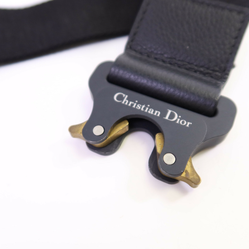 Dior Obriqur帆布Saddle Oblique銀扣肩背袋-18