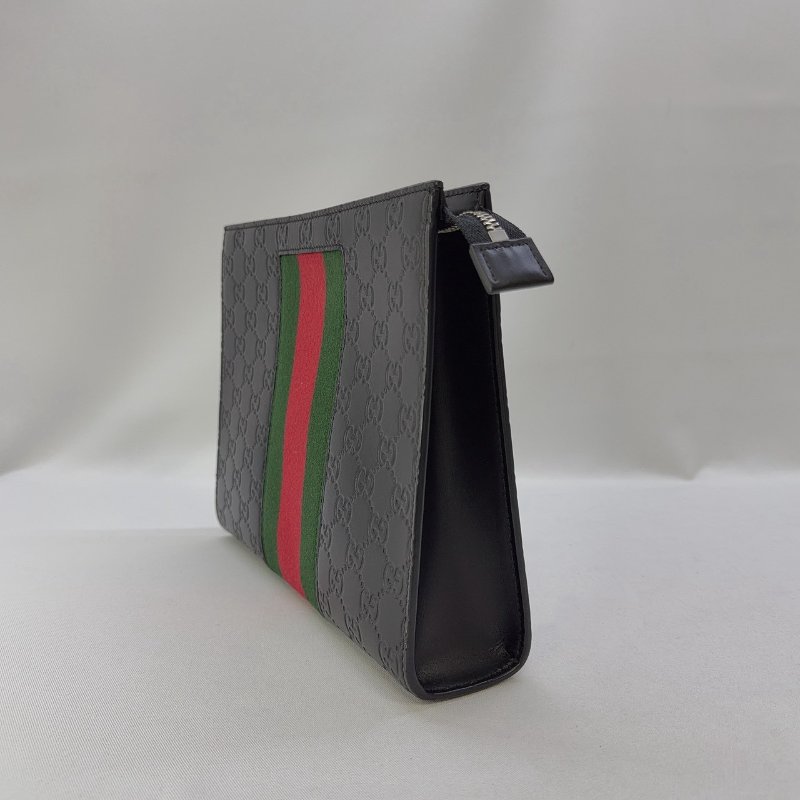 GUCCI GG Supreme帆布織帶手拿包-2