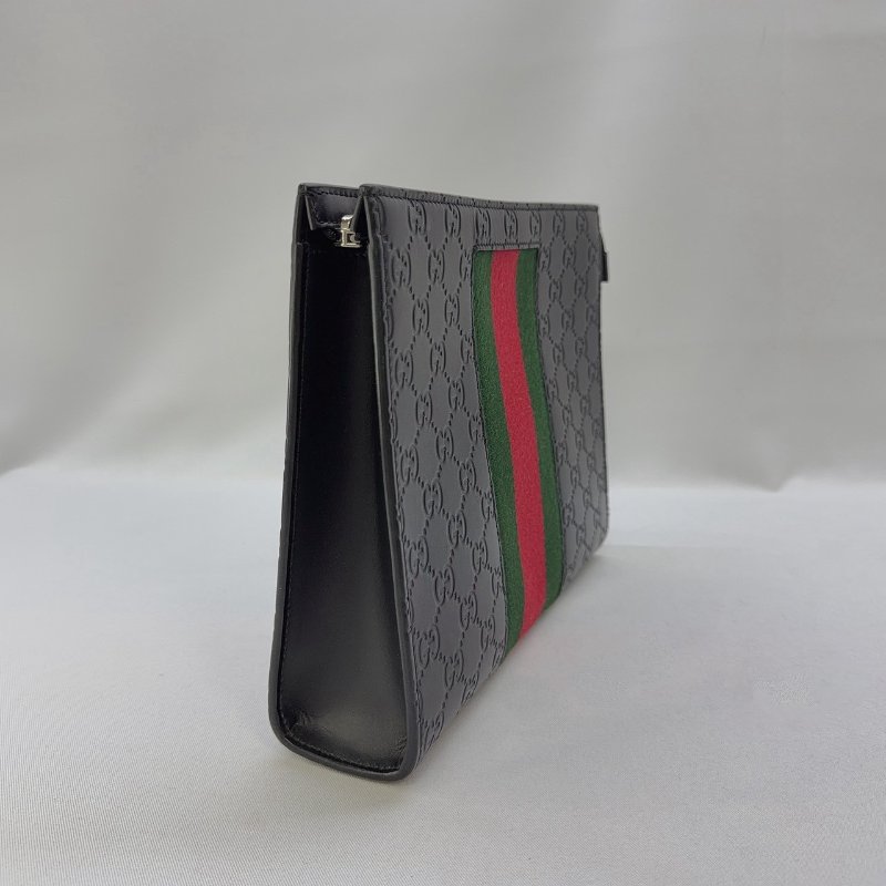 GUCCI GG Supreme帆布織帶手拿包-3