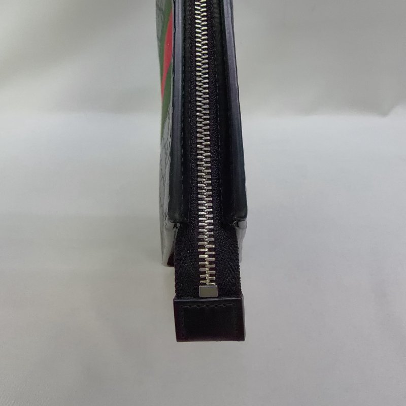 GUCCI GG Supreme帆布織帶手拿包-6