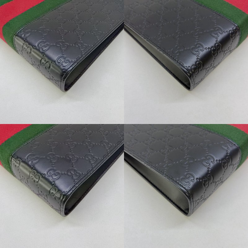 GUCCI GG Supreme帆布織帶手拿包-9