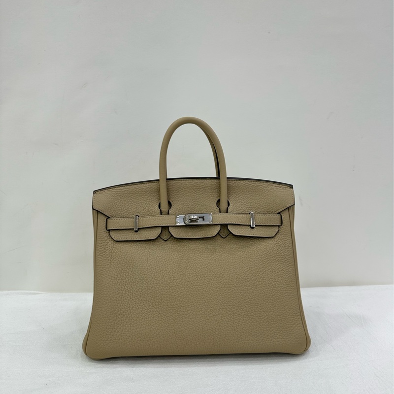 愛馬仕 Birkin 25 風衣灰銀扣 togo皮 A刻 無鎖無鑰匙 便宜出-1
