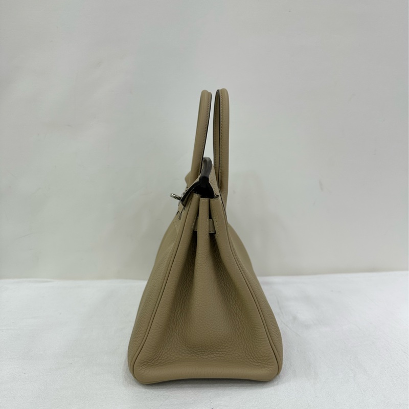 愛馬仕 Birkin 25 風衣灰銀扣 togo皮 A刻 無鎖無鑰匙 便宜出-4