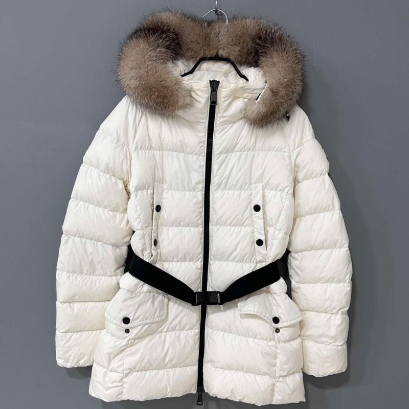 Moncler Clion 毛領腰帶羽絨外套 1碼 98新. 配件塵袋衣架-1