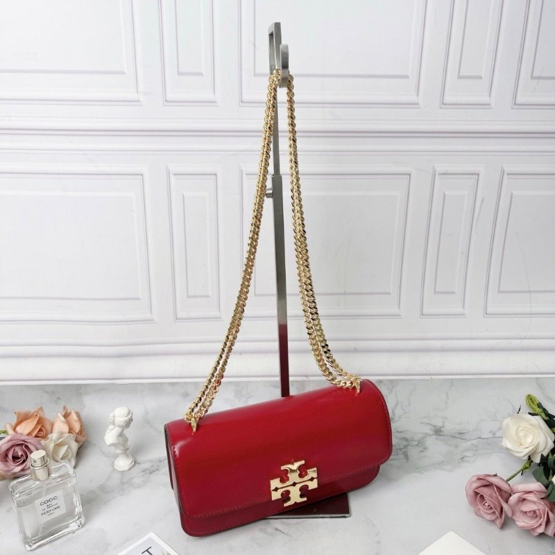 TORY BURCH Eleanor紅色牛皮鏈條包 20×10×5 98新配件塵袋-5