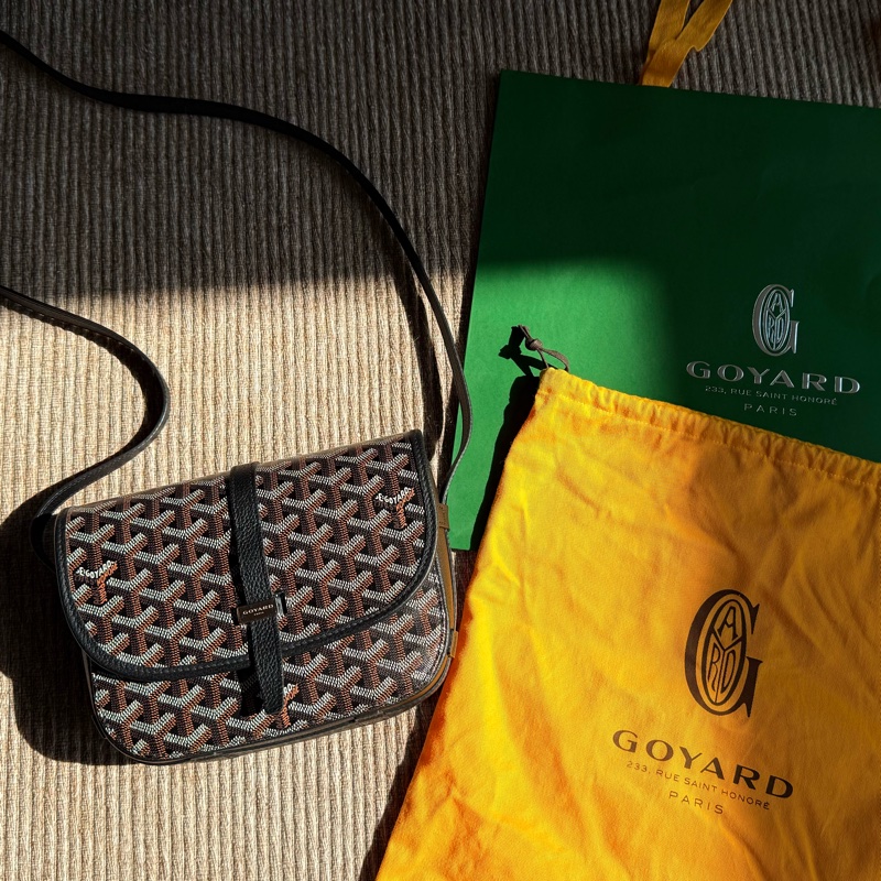 Goyard 郵差包 荔枝皮革（黑） Belvedere PM Bag-0