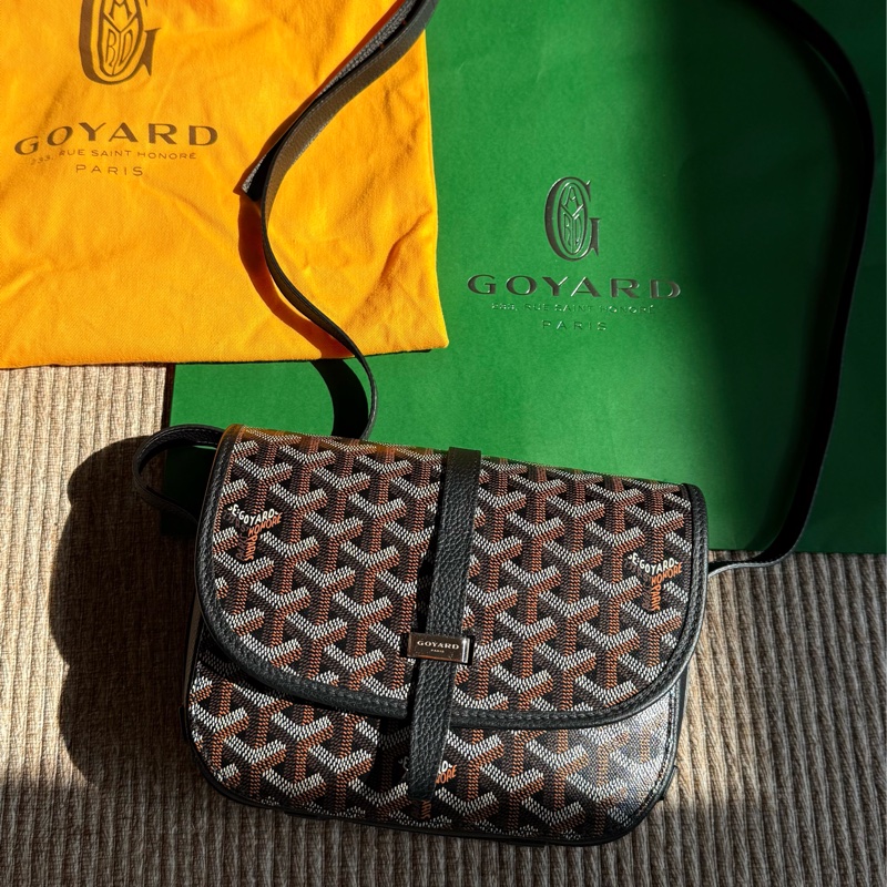 Goyard 郵差包 荔枝皮革（黑） Belvedere PM Bag-5