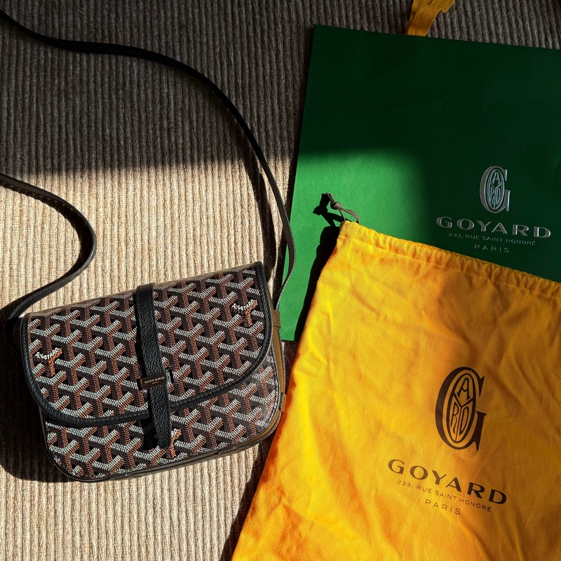 Goyard 郵差包 荔枝皮革（黑） Belvedere PM Bag-6