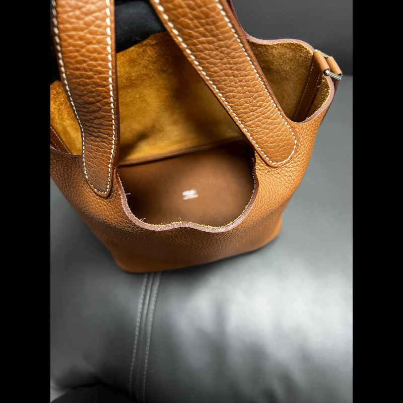 Hermes picotion 18
菜籃子 金棕银扣-13