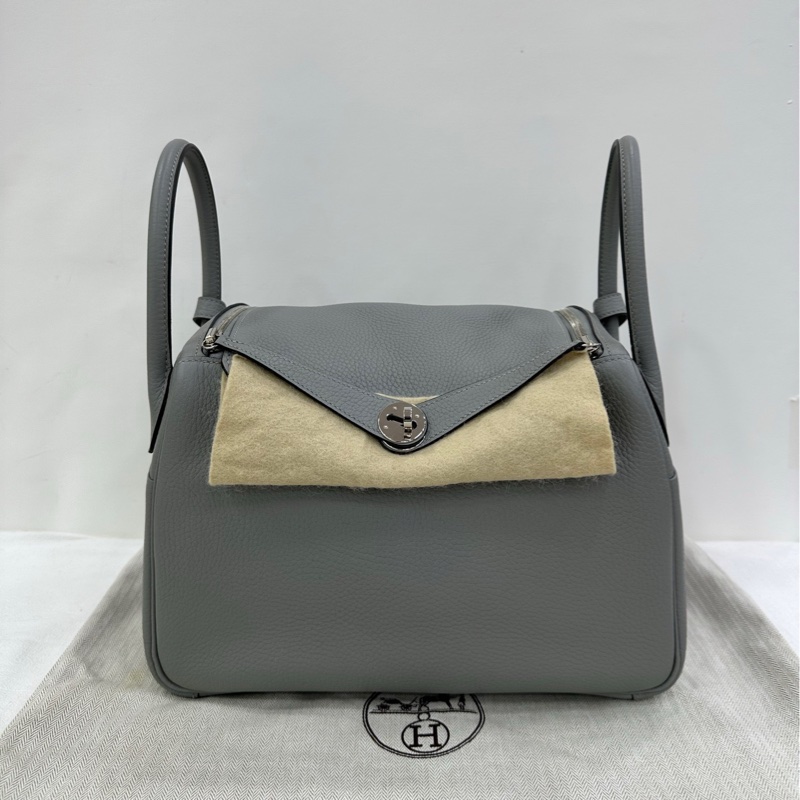 Hermes Lindy 30海鷗灰銀扣Tc皮X刻-0