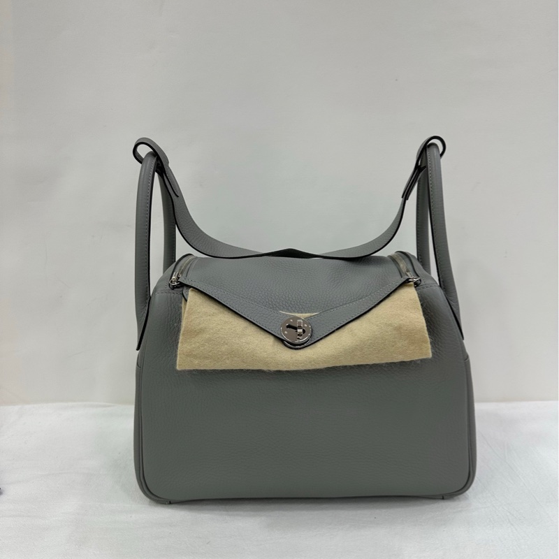 Hermes Lindy 30海鷗灰銀扣Tc皮X刻-1
