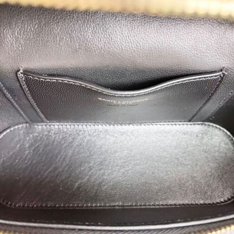 YSL GABY VANITY BAG黑金菱格紋化妝包盒子包 18*6.5*11 98新配件塵袋-2