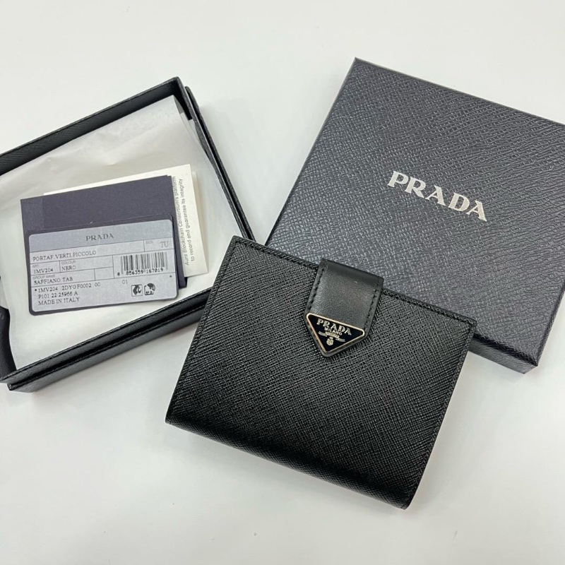 Prada fold wallet ( Black )-0