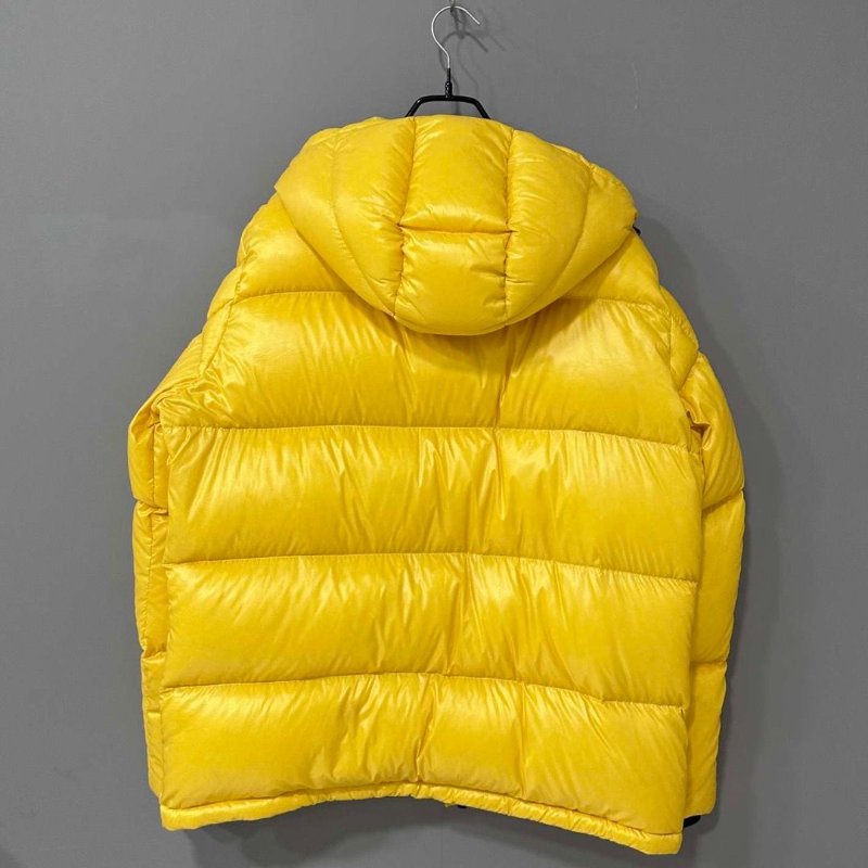 Moncler Guitry系列黃色雙拉鍊羽絨外套99新配件塵袋-6