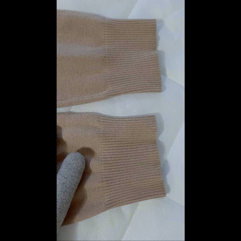 BURBERRY 博柏利 LONDON 戰馬 女淺棕色假兩件針織長袖上衣2號-5