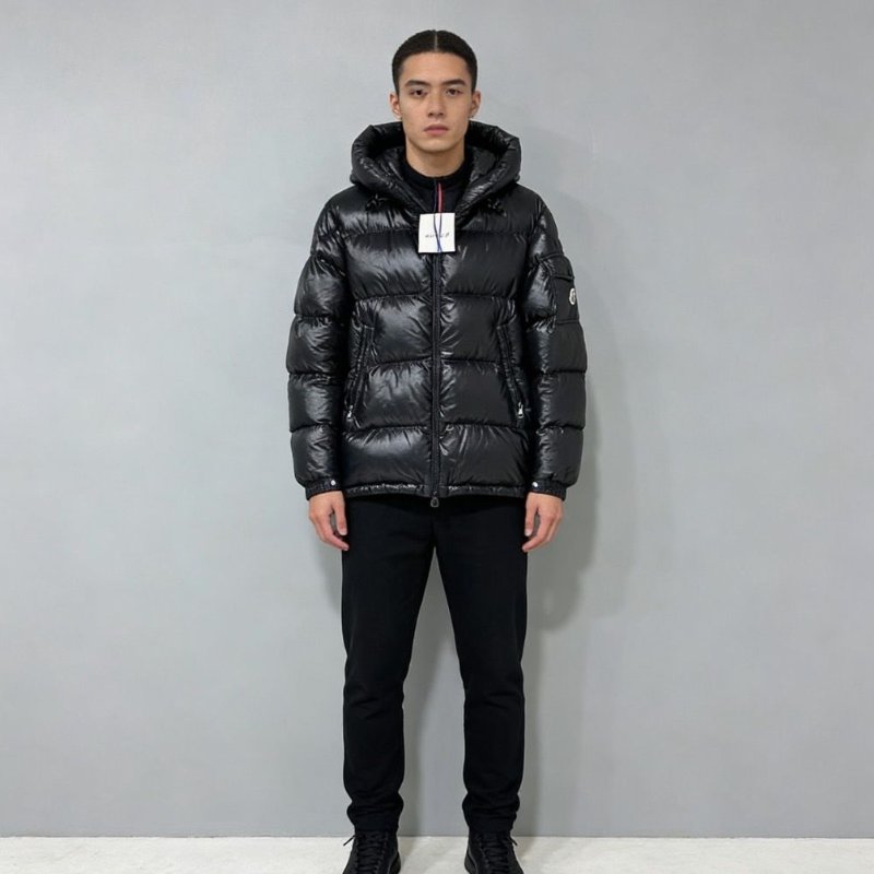 Moncler maya同系列Ecrins黑色羽絨服98新-0