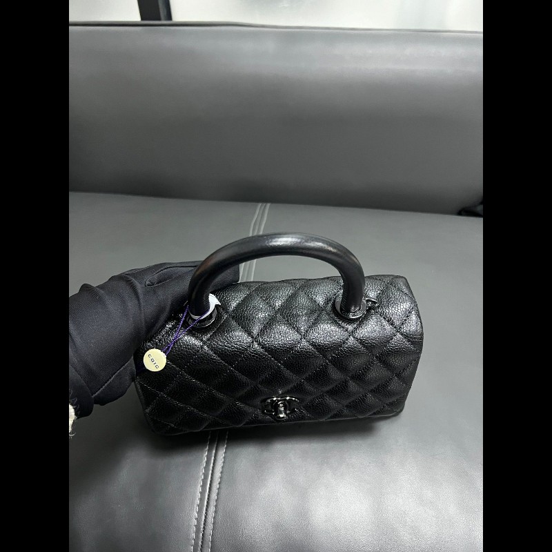 Chanel coco handle so black 小號-6