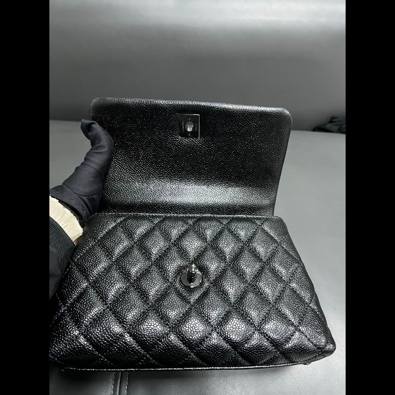 Chanel coco handle so black 小號-15