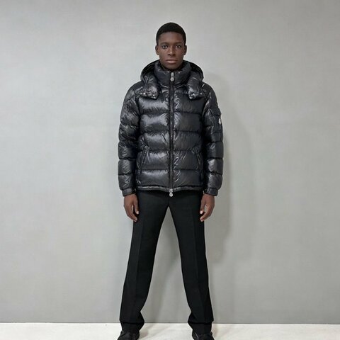 Moncler 黑色maya爆款羽絨服98新