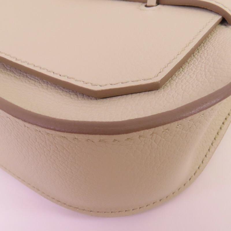 HERMES Togo皮革Mini Jypsiere銀扣肩背袋Beton-6