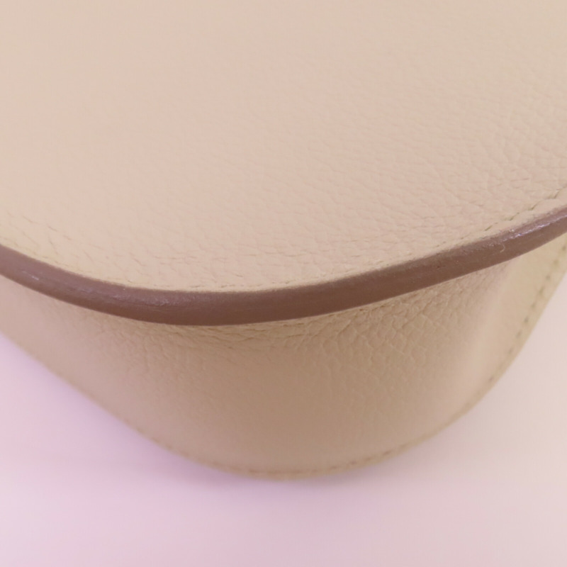 HERMES Togo皮革Mini Jypsiere銀扣肩背袋Beton-8