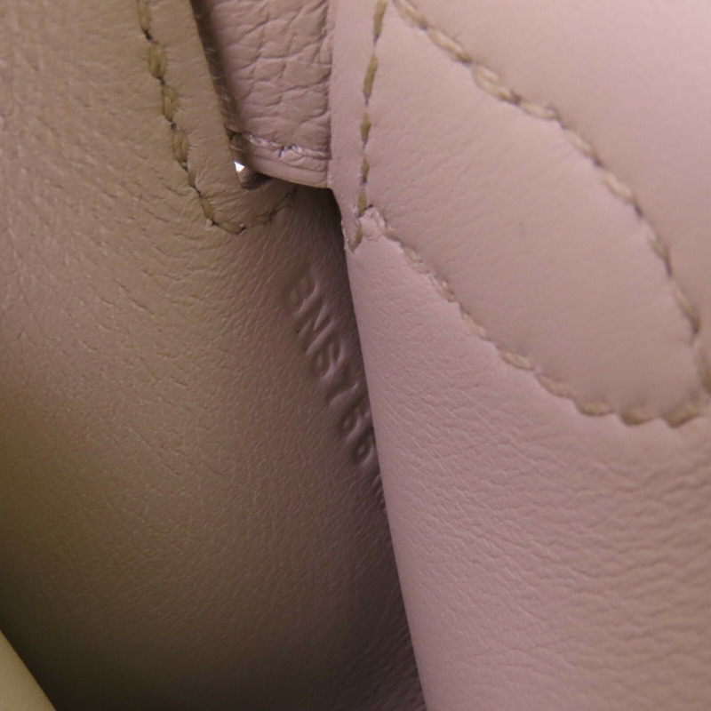 HERMES Togo皮革Mini Jypsiere銀扣肩背袋Beton-12