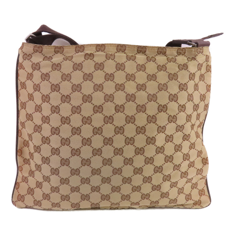 GUCCI 帆布Shoulder Bag銀扣肩背袋-1