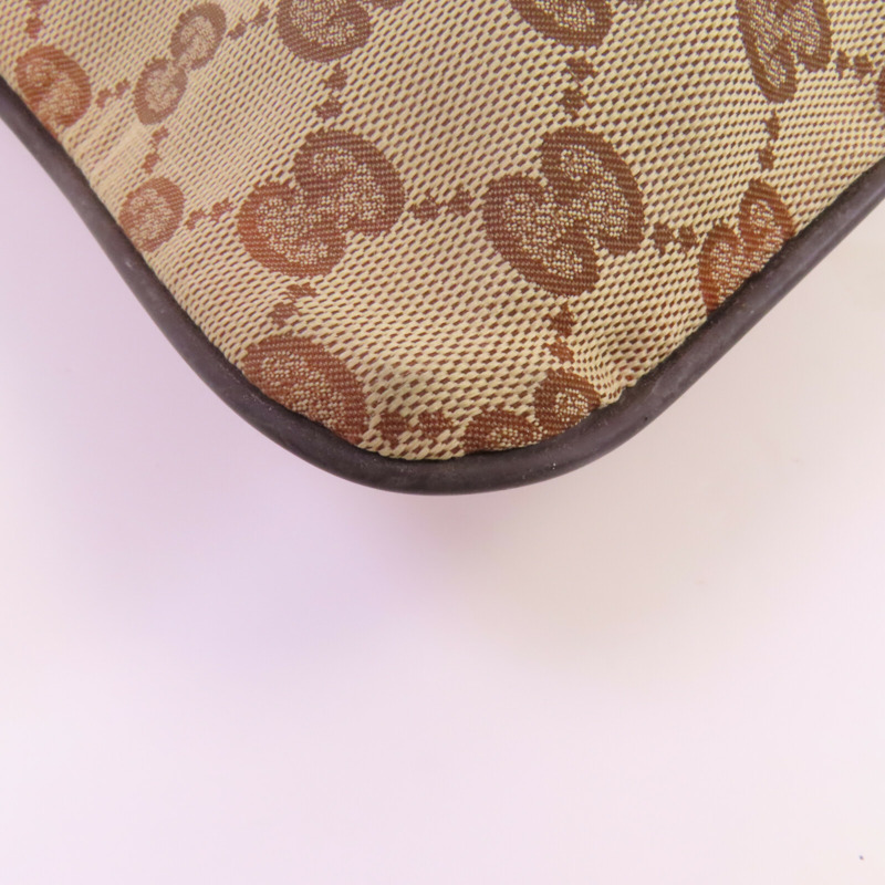 GUCCI 帆布Shoulder Bag銀扣肩背袋-7