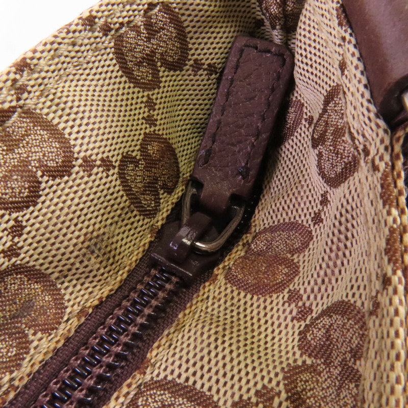 GUCCI 帆布Shoulder Bag銀扣肩背袋-10