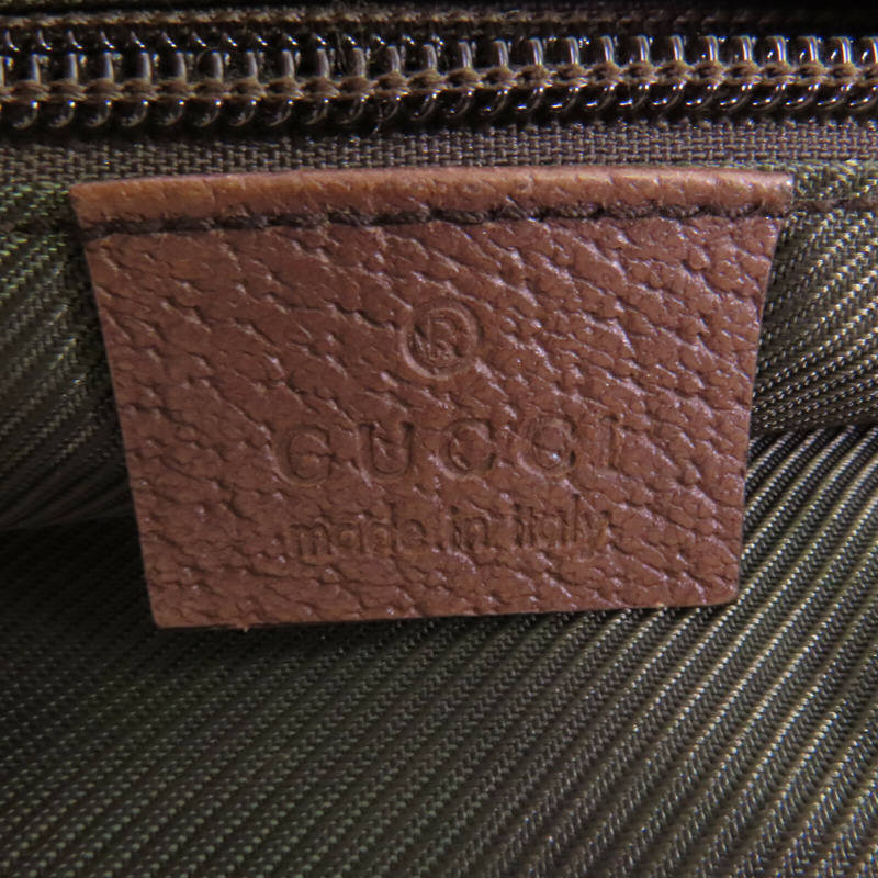 GUCCI 帆布Shoulder Bag銀扣肩背袋-12